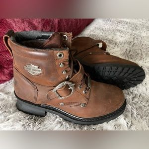 Harley Davidson Faded Glory Brown Leather Boots - Size 9